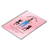 Trendy "Just Work Out" Übungs- und Fitness-Journal Notizblock (Linke Seite)