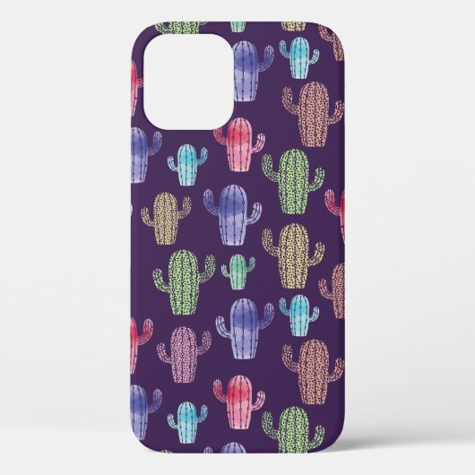 Trendy Kaktus Aquarell zeichnend nahtloses Muster Case-Mate iPhone Hülle (Rückseite)