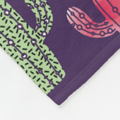 Trendy Kaktus Aquarell zeichnend nahtloses Muster Fleecedecke (Ecke)
