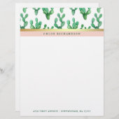 Trendy Kaktus | erröten und Briefbogen (Vorne/Hinten)