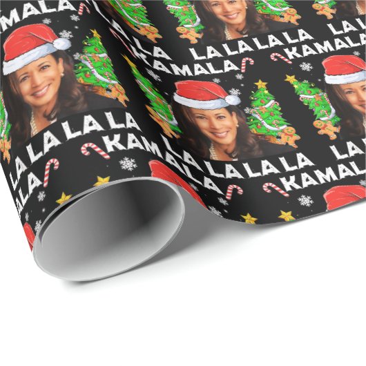 Trendy Kamala Harris 2024 Weihnachten Weihnachten  Geschenkpapier (Rolleneckpunkt)