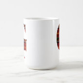 Trendy Kariert Letter G Monogram Name Christmas Kaffeetasse (Mittel)