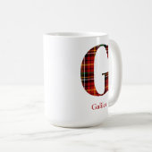 Trendy Kariert Letter G Monogram Name Christmas Kaffeetasse (VorderseiteRechts)