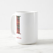 Trendy Kariert Letter I Monogram Name Christmas Kaffeetasse (Vorderseite Links)