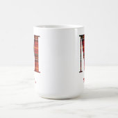 Trendy Kariert Letter M Monogram Name Christmas Kaffeetasse (Mittel)