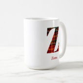 Trendy Kariert Letter Z Monogram Name Christmas Kaffeetasse (VorderseiteRechts)