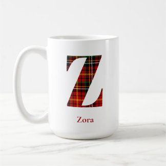 Trendy Kariert Letter Z Monogram Name Christmas Kaffeetasse