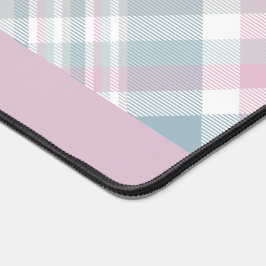 Trendy Kariert Pattern Personalisiert Schreibtischunterlage (Ecke)