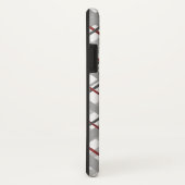 Trendy Kariert Silver Red Gray Monogram Case-Mate iPhone Hülle (Hinten/Rechts)