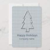 Trendy karierter Winter fröhlicher Weihnachtsbaum Einladung (Rückseite)