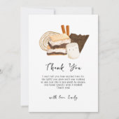 Trendy Kawaii S'more Liebe & Fun Baby Dusche Dankeskarte (Vorderseite)