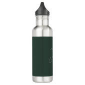 Trendy keltic Grayish Green Modern Name hinzufügen Edelstahlflasche (Links)