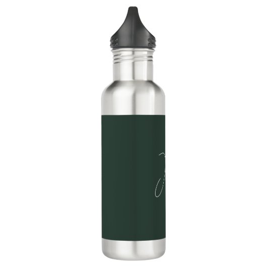 Trendy keltic Grayish Green Modern Name hinzufügen Edelstahlflasche (Links)