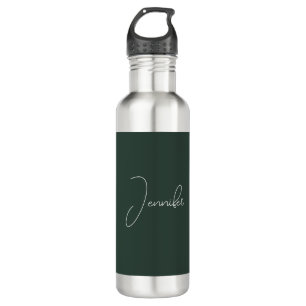 Trendy keltic Grayish Green Modern Name hinzufügen Edelstahlflasche