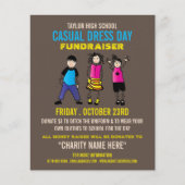 Trendy Kids, Lässig Dress Day Fundraiser Advert Flyer (Vorne)