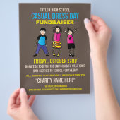 Trendy Kids, Lässig Dress Day Fundraiser Advert Flyer (Hand)