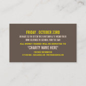 Trendy Kids, Lässig Dress Day Fundraiser Visitenkarte (Rückseite)