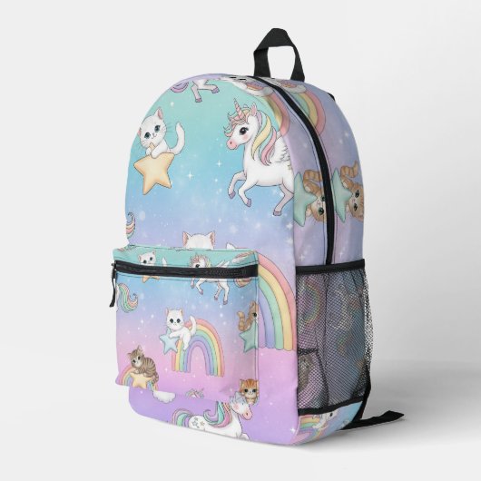 Trendy Kids School Rucksack - Spaß & Farben (Rückseitige Ecke Rechts)