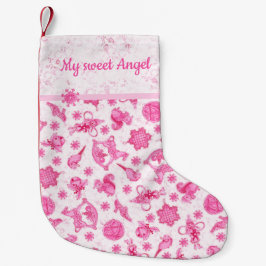 Trendy Kids's Niedliche rosa Ditsy Weihnachtsdekor Kleiner Weihnachtsstrumpf