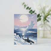 Trendy Killer Whale Orca Alaska Einladungspostkarte (Stehend Vorderseite)