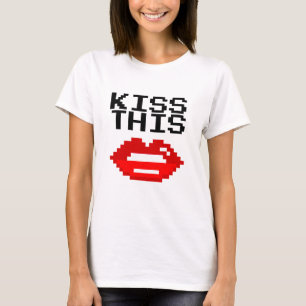 Trendy Kiss This Red Lips T-Shirt für Frauen