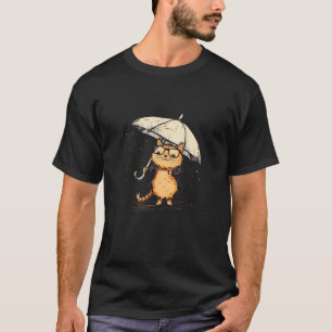 Trendy Kitten mit Regenschirm für moderne Weber T-Shirt
