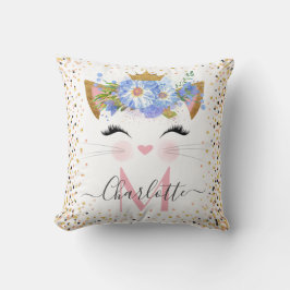 Trendy kitty Princess Monogram Kissen