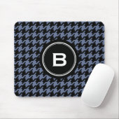Trendy klassisches Hahnentrittmuster des blauen Mousepad (Mit Mouse)
