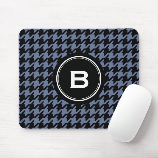 Trendy klassisches Hahnentrittmuster des blauen Mousepad (Mit Mouse)