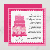 Trendy Kuchen-Brautparty-Einladung Einladung (Vorne/Hinten)