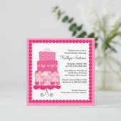 Trendy Kuchen-Brautparty-Einladung Einladung (Stehend Vorderseite)