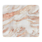 Trendy Kupfer Rose Gold Metallic Marmor Schneidebrett (Vorderseite)