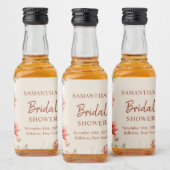 Trendy Kupferhydrangea und Rose Herbst Alkoholflaschenetikett (Flaschen)