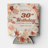 Trendy Kupferhydrangea und Rose Herbst Dosenkühler (Vorderseite)