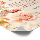 Trendy Kupferhydrangee und Rose Herbstring Poster (Ecke)