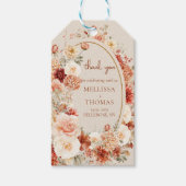 Trendy Kupferrot und bordeauxfarbene Blume Salbei Geschenkanhänger (Vorderseite)