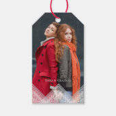 Trendy Lace Lesbian Gay Wedding Photo Instant Geschenkanhänger (Vorderseite)