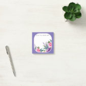 Trendy Ladys Floral Monogram Sticky Notepads Post-it Klebezettel (Büro)