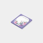 Trendy Ladys Floral Monogram Sticky Notepads Post-it Klebezettel (angewinkelt)