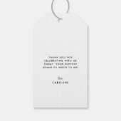 Trendy Lässig Script Abschluss Foto Vielen Dank Geschenkanhänger (Rückseite)