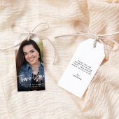 Trendy Lässig Script Abschluss Foto Vielen Dank Geschenkanhänger