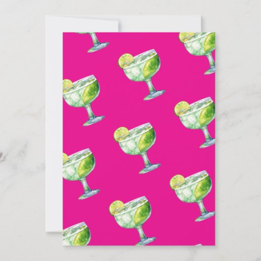 Trendy Last Margarita als Señorita Bachelorette Einladung (Rückseite)