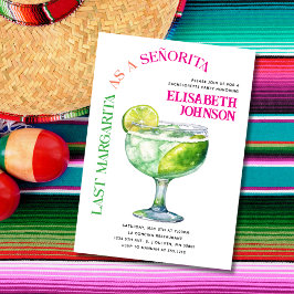 Trendy Last Margarita als Señorita Bachelorette Einladung