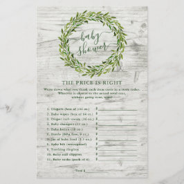 Trendy Laurel Wreath Greenerenery Baby Shower Game