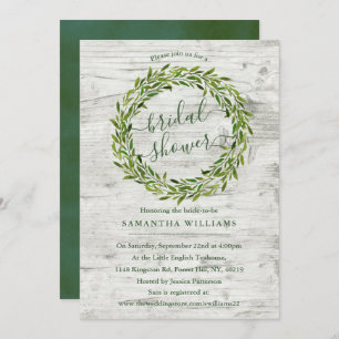 Trendy Laurel Wreath Greenerity Brautparty Einladung