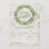 Trendy Laurel Wreath Greenery Baby Shower Hinweiskarte (Vorderseite)