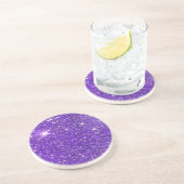 Trendy Lavender Lila Sparkling Glitzer Glitz Getränkeuntersetzer (Seite)