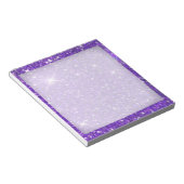 Trendy Lavender Lila Sparkling Glitzer Glitz Notizblock (angewinkelt)