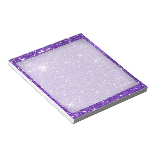 Trendy Lavender Lila Sparkling Glitzer Glitz Notizblock (angewinkelt)