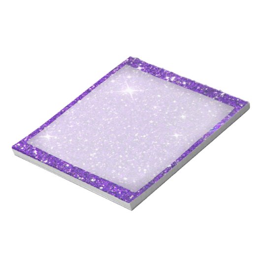 Trendy Lavender Lila Sparkling Glitzer Glitz Notizblock (Rotiert)